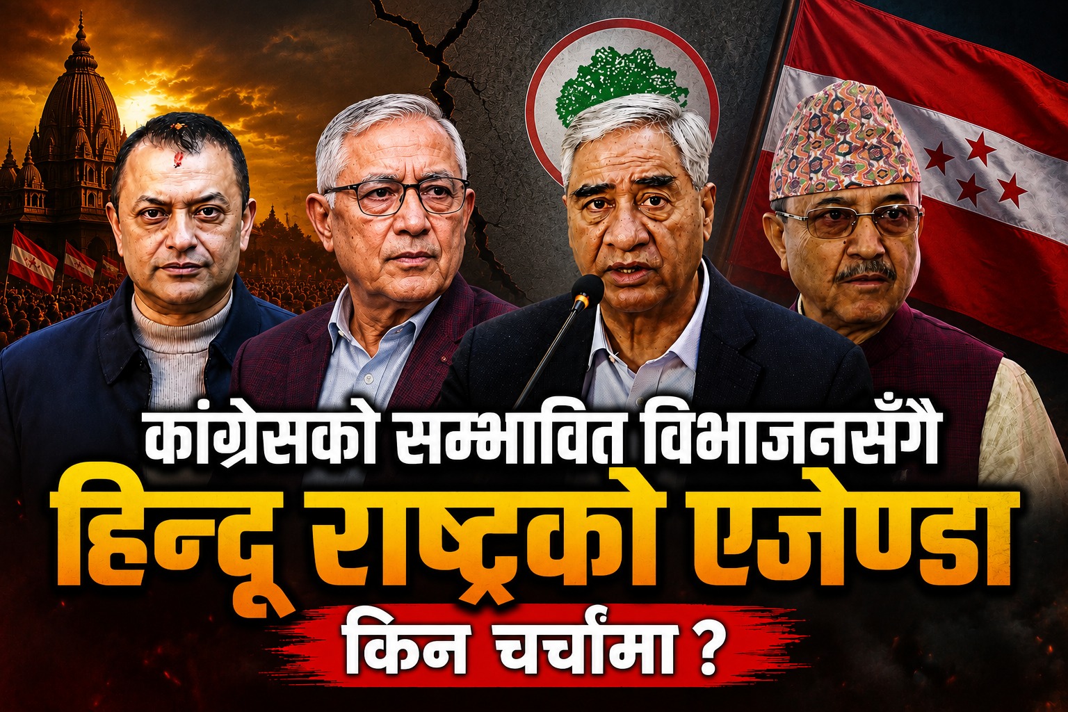 गगनसँग सहमति नभए नयाँ कांग्रेस, हिन्दू राष्ट्र मुख्य एजेण्डा ! शेरबहादुरको ‘ग्रीन सिग्नल’ ?