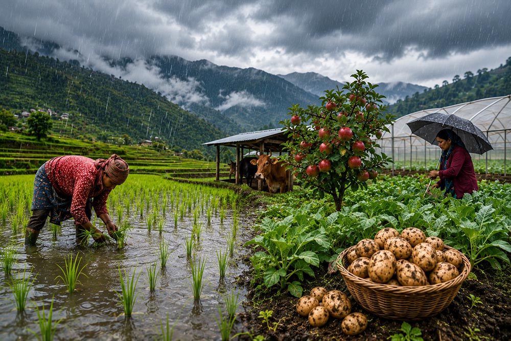 कृषि मौसम बुलेटिन: आगामी साता देशभर वर्षाको सम्भावना, बाली जोगाउन परिषद्को सुझाव