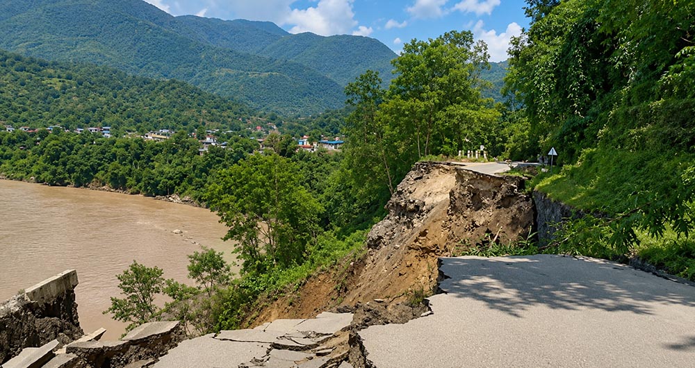 कृष्णभीर सडक अवरुद्ध भएपछि सवारी सञ्चालनका लागि नयाँ व्यवस्था