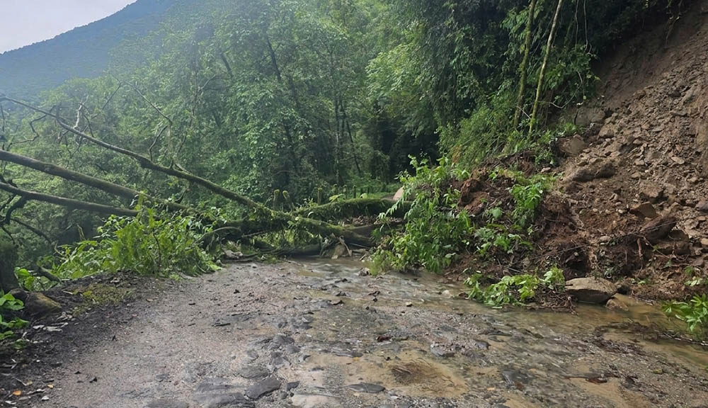 पासाङल्हामु सडक अवरुद्ध