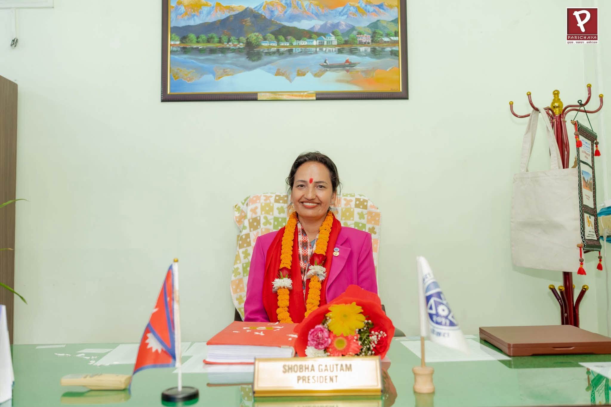 शोभा गौतमले सम्हालिन् पोखरा उद्योग वाणिज्य संघको जिम्मेवारी
