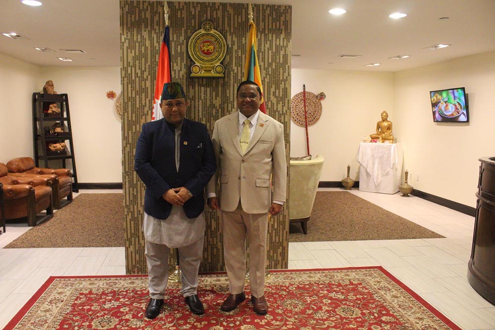 परराष्ट्रमन्त्री खनालको श्रीलंकन समकक्षी हेराथसँग द्विपक्षीय भेटवार्ता