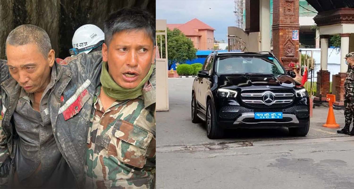 उद्धार गरिएका चिनियाँ नागरिकलाई दूतावासको टोलीले भेट्यो