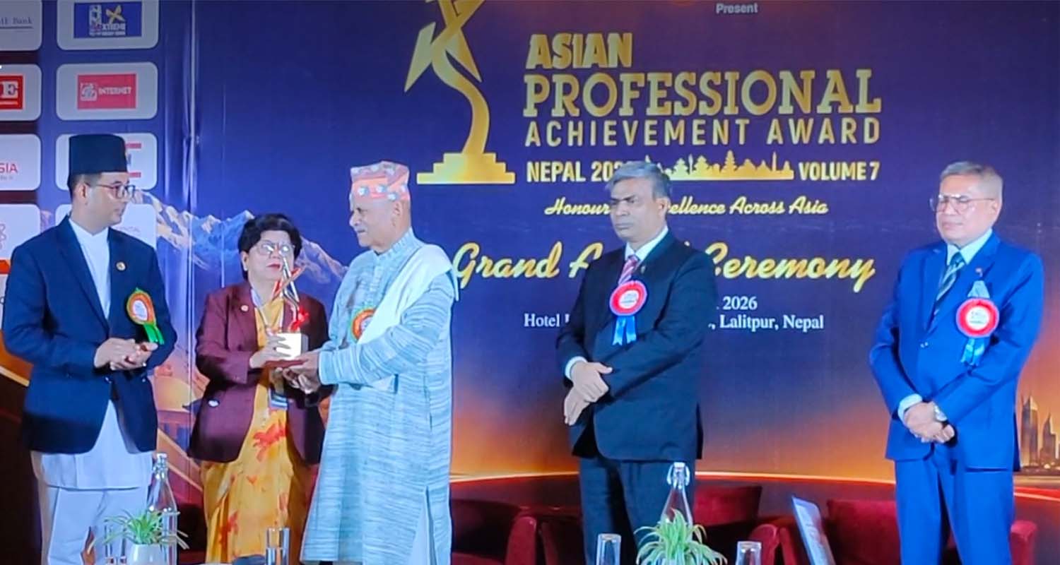 साल्ट ट्रेडिङकी उर्मिला श्रेष्ठ एसियन प्रोफेसनल “कर्पोरेट एक्सिलेन्स लिडरसीप” अवार्डबाट सम्मानित
