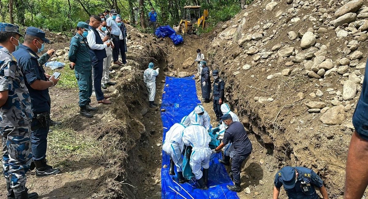 पोखरामा पहिचान हुन नसकेका ७६ शव व्यवस्थापन