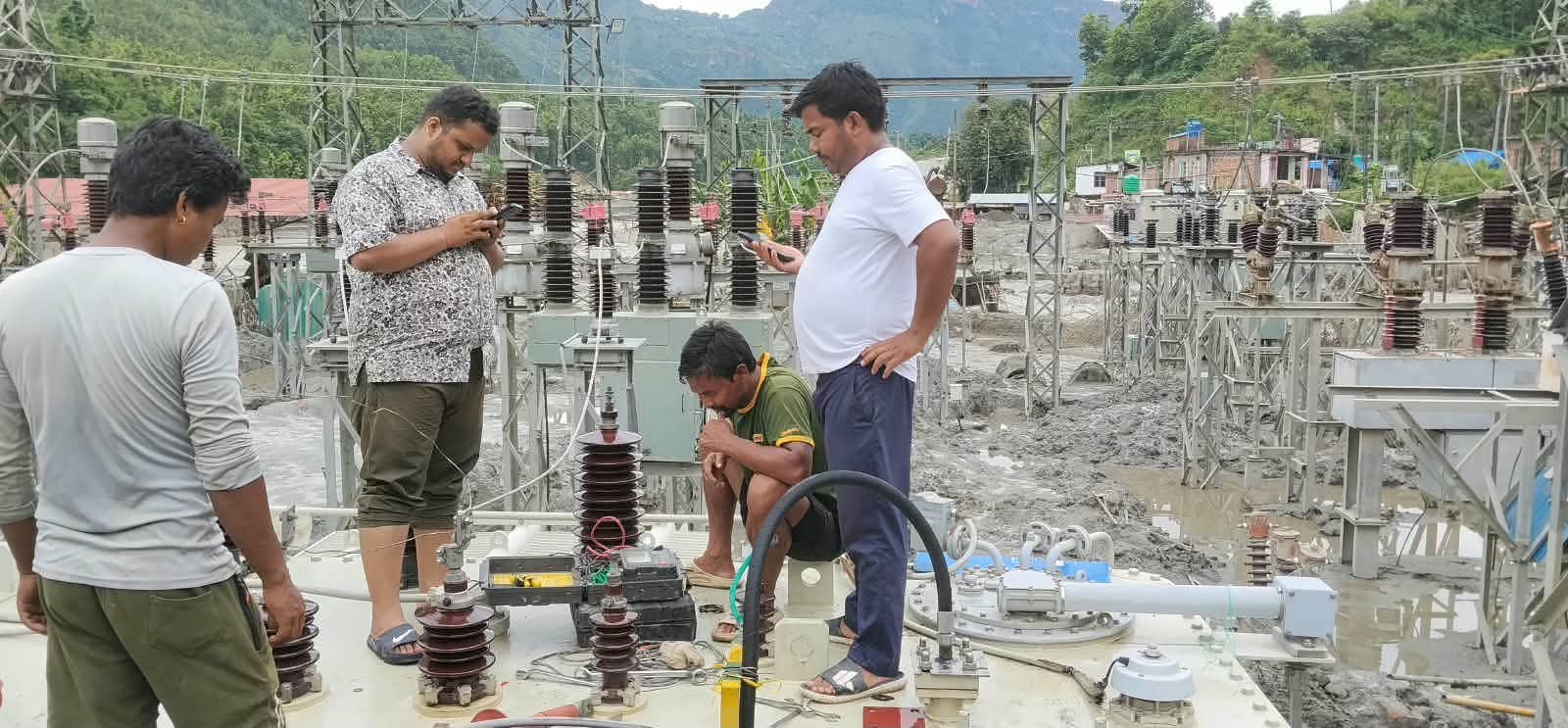 बाढीबाट क्षतिग्रस्त जहरे सबस्टेसन मर्मतपछि पुनः सञ्चालनमा