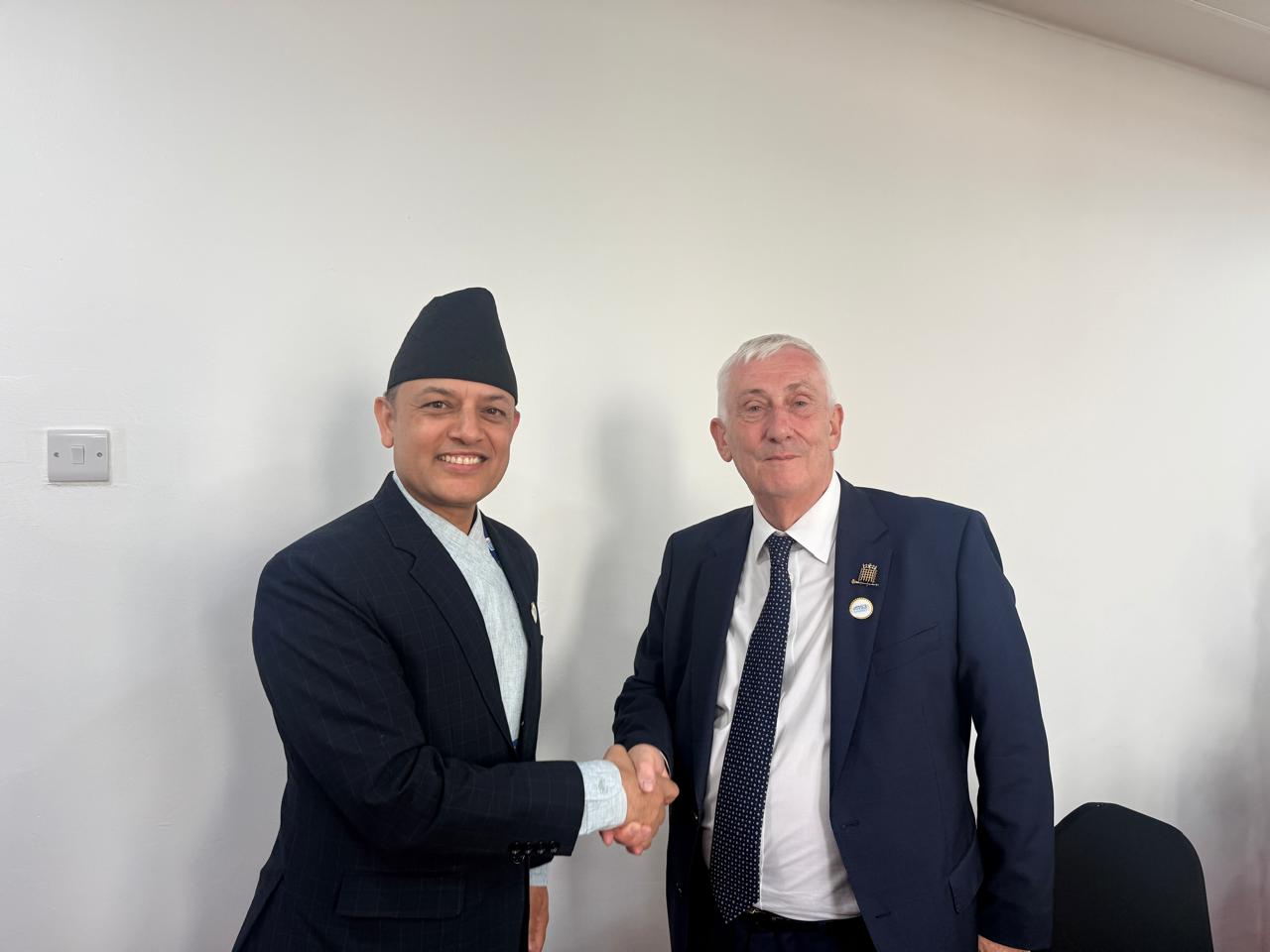 नेपाल-बेलायत संसदीय सम्बन्ध थप सुदृढ बनाउने विषयमा सभामुख अर्याल र बेलायती समकक्षीबीच भेटवार्ता