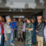 स्वास्थ्यमन्त्री मेहताद्वारा लमहीमा निर्माणाधीन ट्रमा सेन्टरको अनुगमन