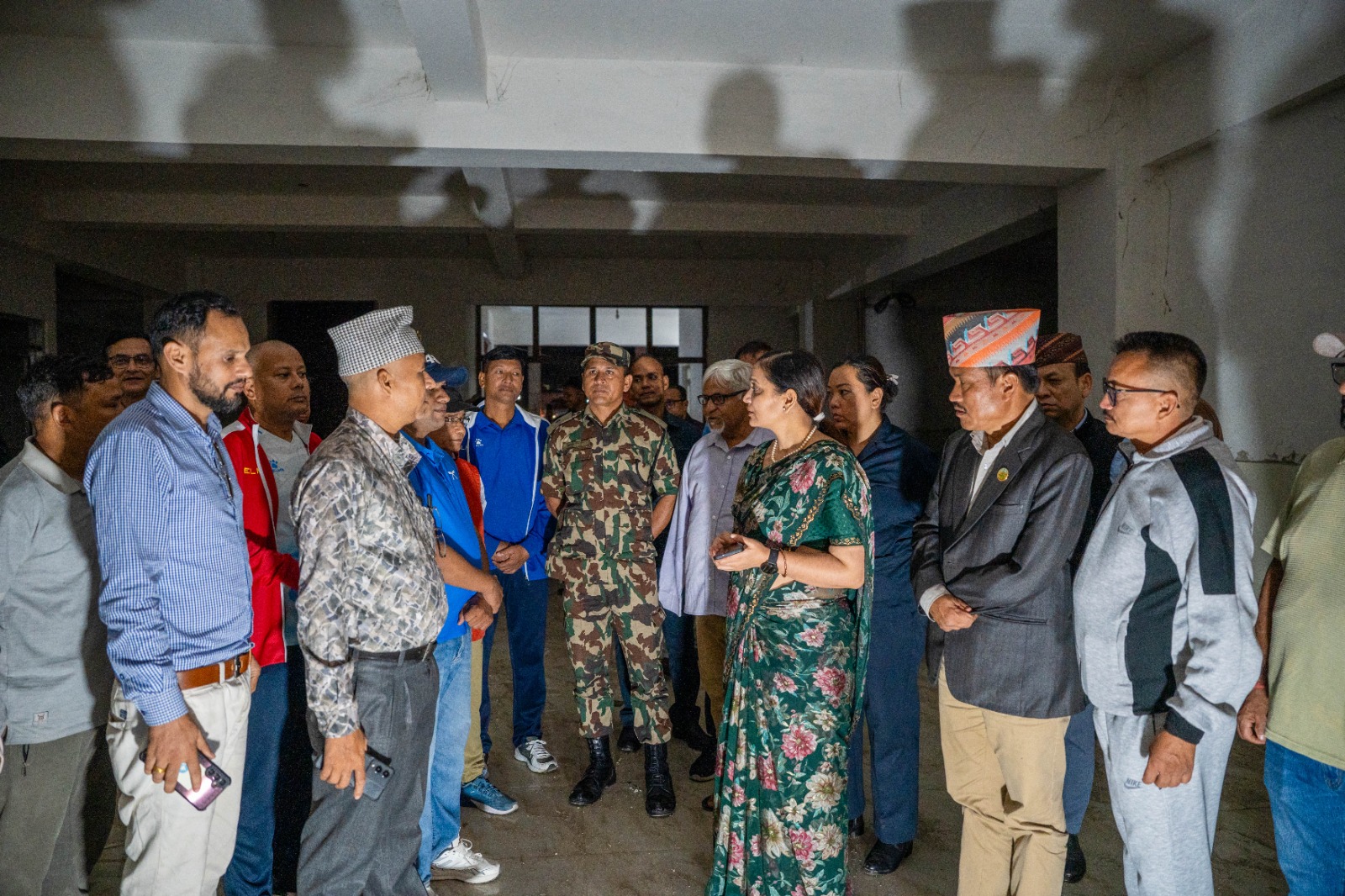 स्वास्थ्यमन्त्री मेहताद्वारा लमहीमा निर्माणाधीन ट्रमा सेन्टरको अनुगमन